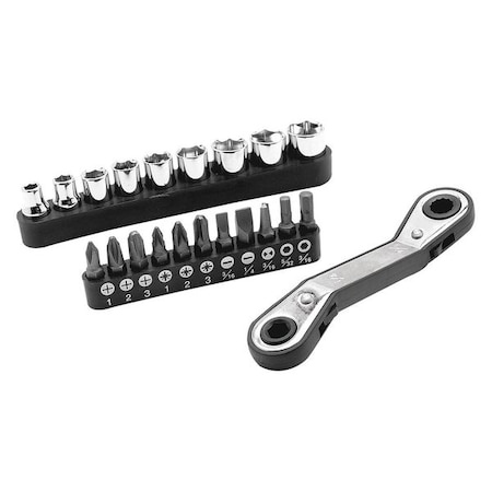 Performance Tool Offset Ratcheting Driver, 21Pc 1908