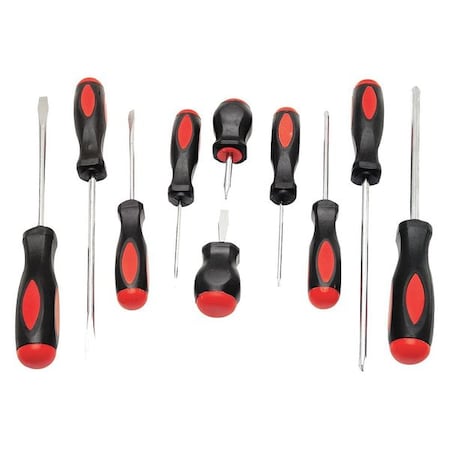Performance Tool Screwdriver Set, 6 Pc, Number of Pieces: 10 1909
