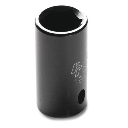 Performance Tool 1/2" Dr, 19mm Size, Metric Impact Socket, 6 Pts, Overall Length: 4" M829