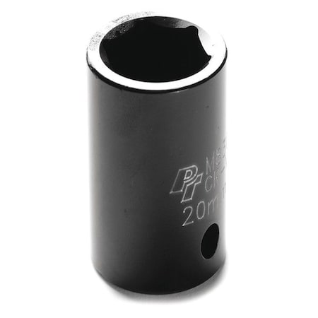 Performance Tool 1/2" Drive Impact Socket, 1/2" D, 6pt., 20mm Chrome plated M830