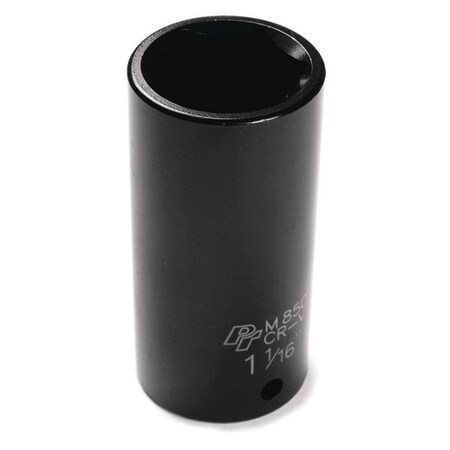 Performance Tool 1/2" Drive Deep Impact Socket, 1/2" D, 6pt., 1-1/16" Chrome plated M850