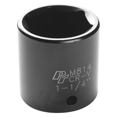 Performance Tool 1/2" Drive Impact Socket, 1/2" D, 6pt., 1-1/4" Chrome plated M814