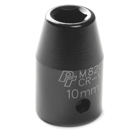 Performance Tool 1/2" Dr, 10mm Size, Metric Impact Socket, 6 Pts, Overall Length: 4.1" M820