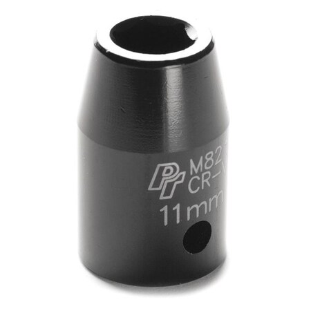 Performance Tool 1/2" Drive Impact Socket, 1/2" D, 6pt., 11mm Chrome plated M821