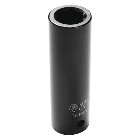 Performance Tool 1/2" Drive Deep Impact Socket, 1/2" D, 14mm Chrome plated M864