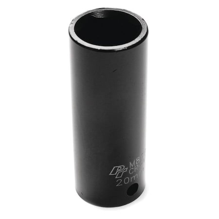Performance Tool 1/2" Drive Deep Impact Socket, 1/2" D, 20mm Chrome plated M870