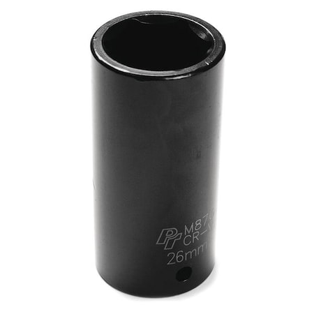 Performance Tool Deep Impact Socket, 1/2" D, 26mm M876