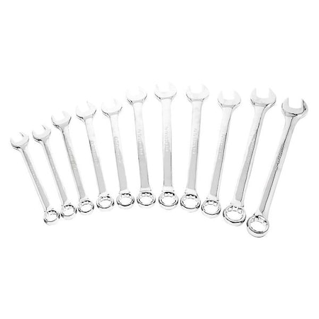 Performance Tool Full Polish Wrench Set, SAE, 11 Pc W1061