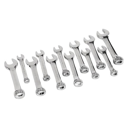 Performance Tool Stubby SAE/Metric Combo, 12 Pc W1157