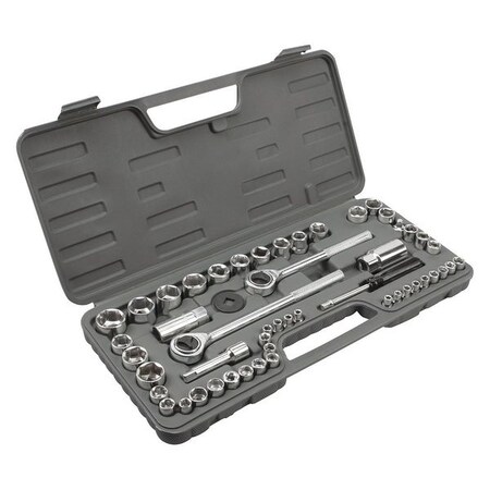 Performance Tool 1/4", 3/8", 1/2" Drive Socket Set, 52 pcs W1172