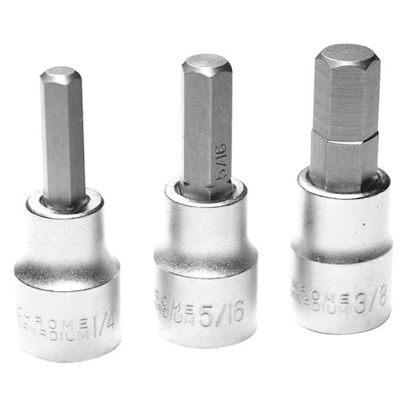 Performance Tool Brake Caliper Hex Bit Set, 3 Pc W1336