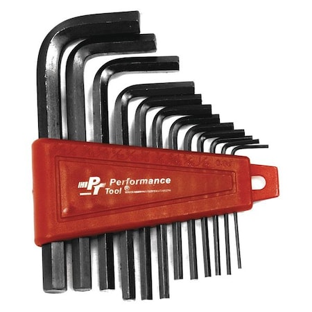 Performance Tool 12 Piece SAE L-Shape Hex Key Set, W1391 W1391