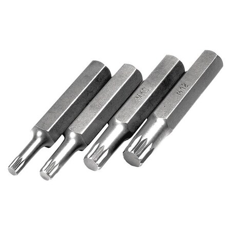 Performance Tool 1/2" Drive Metric Bit Set, 4 Pc, 12 pt., Metric, 4 pcs W1395