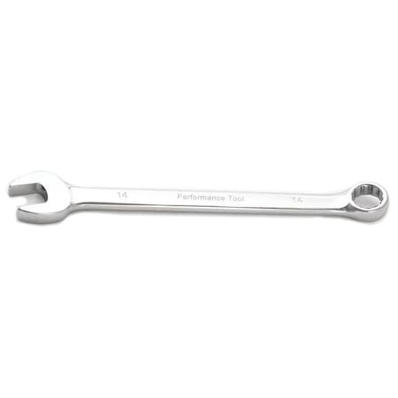 Performance Tool Full Polish Extended Combo Wrench, 14mm W30114
