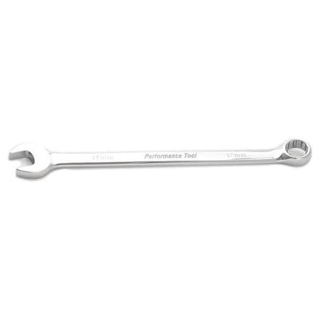 Performance Tool Full Polish Extended Combo Wrench, 17mm W30117
