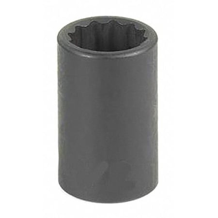 Grey Pneumatic 3/8" Drive, 17mm Size, Metric Socket, 12 Points 1117M