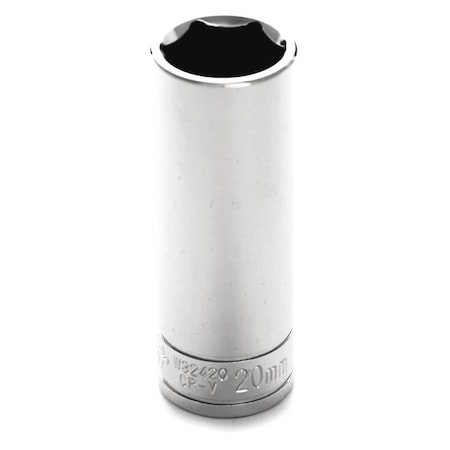 Performance Tool 1/2" Drive, 20mm Metric Socket, 6 Points W32420