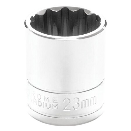 Performance Tool 1/2" Drive, 23mm Metric Socket, 12 Points W32823