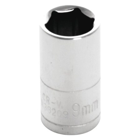 Performance Tool 1/4" Drive, 9mm Metric Socket, 6 Points W36209