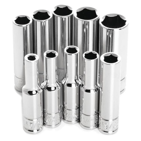 Performance Tool 1/4" Drive Deep Socket Set, 10 pcs W36300
