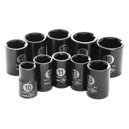 Performance Tool 3/8" Drive, Black Laser, 10 pcs W38201