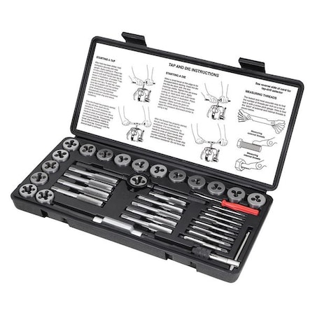 Performance Tool Metric Tap and Die Set, 40 Pc W4002DB
