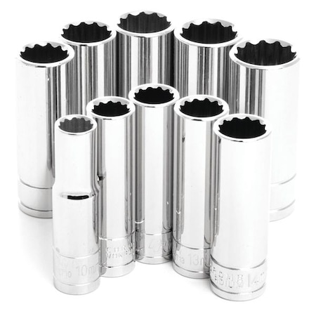 Performance Tool 3/8" Drive Socket Set, Metric, 12 pcs W38700