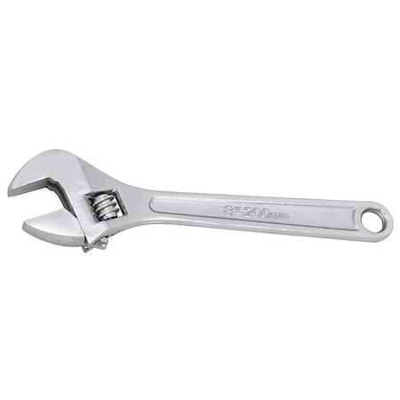 Performance Tool Adjustable Wrench, 8", Finish: polished W8C