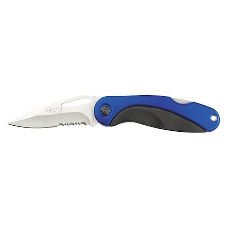 Performance Tool Lock Back Knife, 3", Serrated Edge, General Purpose, 6-3/4" L. W9316