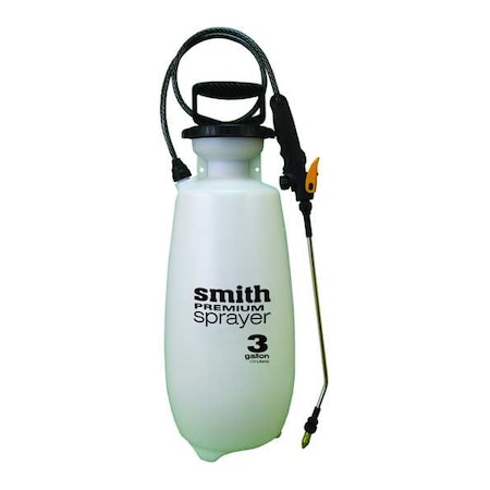 Smith Sprayers 3 gal Handheld Sprayer, Poly, 36 in L Hose, 18 in L Wand, Cone Nozzle Spray Pattern, 40 psi Max 190365