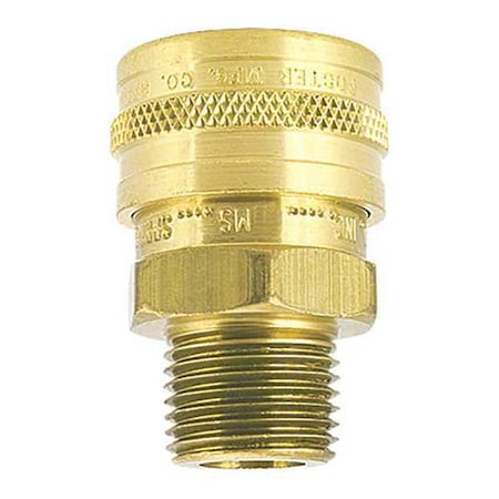 Foster Straight-thru Brass Socket, 1/8" MPT 12MS