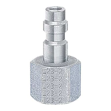 Foster Industrial Plug Sleeve Coupler, 1/8 in x 1/8 in FPT, 2 Series, Steel 23-2