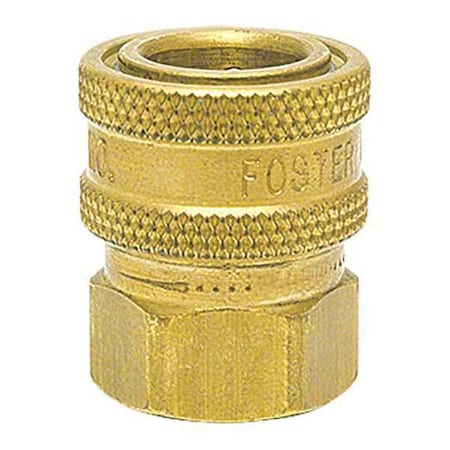 Foster Straight-Thru Socket, 1/4 in FPT, Brass 25FS
