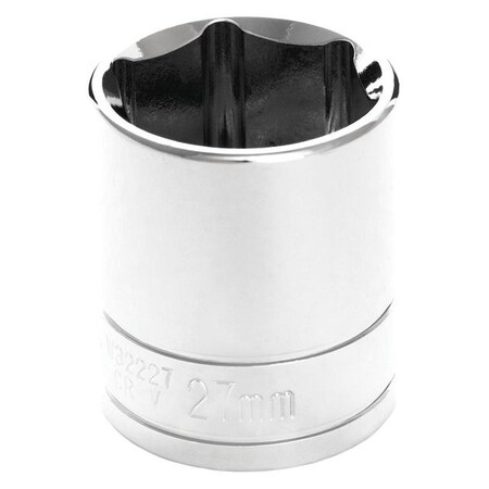 Performance Tool 1/2" Drive, 27mm Metric Socket, 6 Points W32227