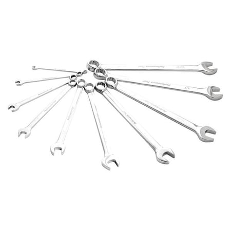 Performance Tool SAE Polish Extended Comb Wrench, 10 Pc W30302