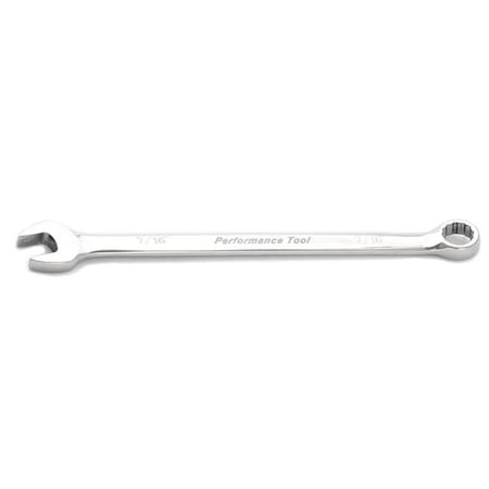 Performance Tool Full Polish Extended Combo Wrench, 7/16" W30314