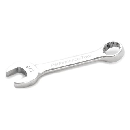 Performance Tool Full Polish Stubby Combo Wrench, 5/8" W30520