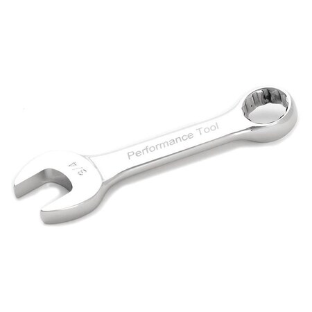 Performance Tool Full Polish Stubby Combo Wrench, 3/4" W30524