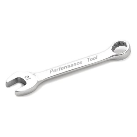 Performance Tool Full Polish Stubby Combo Wrench, 10mm W30610