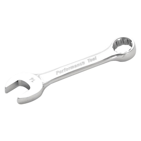 Performance Tool Full Polish Stubby Combo Wrench, 14mm W30614