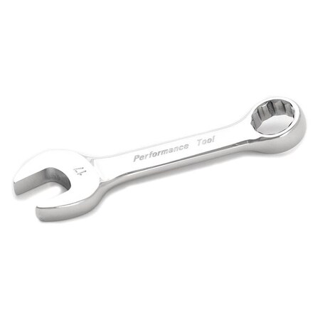 Performance Tool Full Polish Stubby Combo Wrench, 17mm W30617