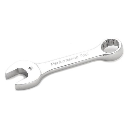 Performance Tool Full Polish Stubby Combo Wrench, 18mm W30618