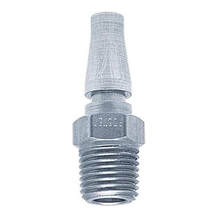 Foster Hose Stem Plug Coupler, Standard Twist and Lock, 1/4 in x 1/4 in MPT, Steel SHD10
