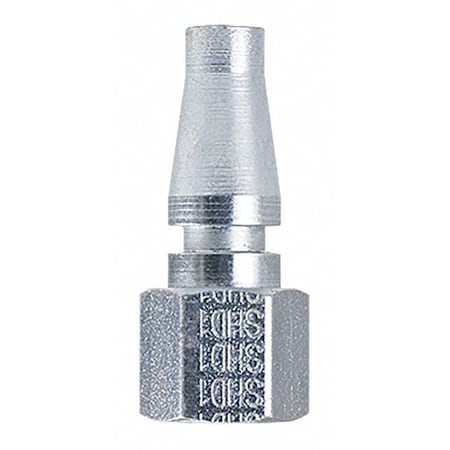 Foster Hose Stem Plug Coupler, Standard Twist and Lock, 1/4 in x 1/4 in FPT, Steel SHD11