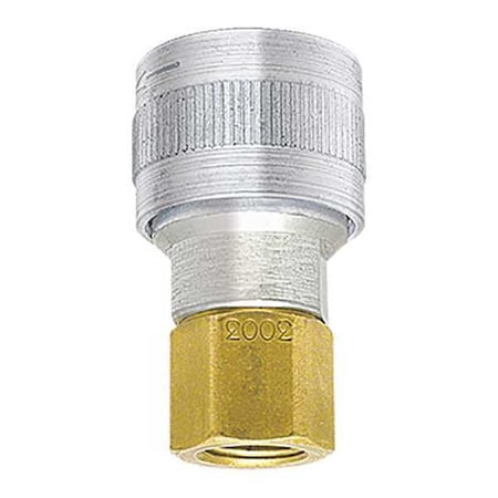 Foster Automatic Hose Stem Socket Coupler, 1-Way Shut Off, 1/4 in x 1/4 in ID, SHD Series SHD3003