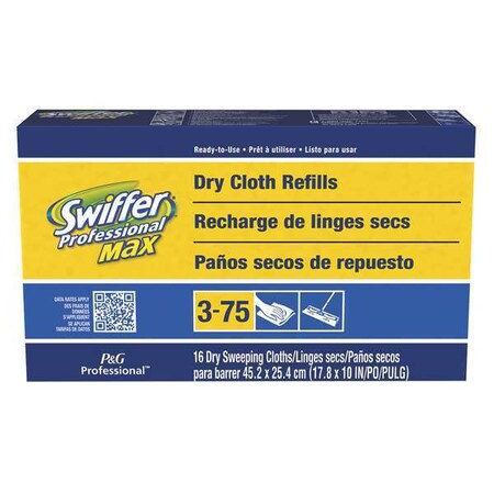 Swiffer Refill Cloths, 1.75 x 10, White, PK96 37109