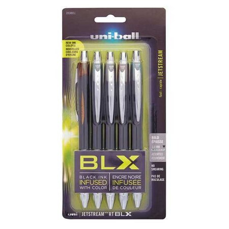 Uni-Ball Jetstream Retractable Pen, Bold, PK5 1858851