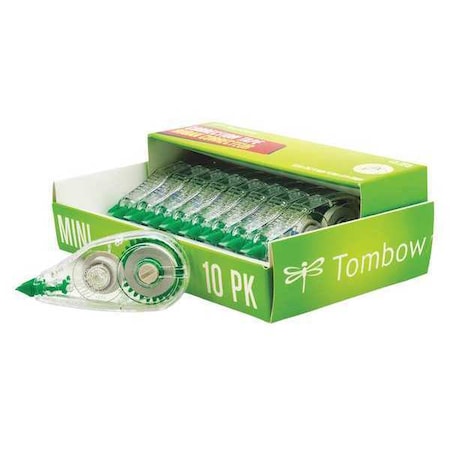 Tombow MONO Mini Correction Tape, Non-Refillable, Clear Applicator, 0.17" x 315", PK10 68722