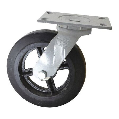 Fairbanks Mold-onCasters, WideSwivel, Rubber, 4" W26-4-RT