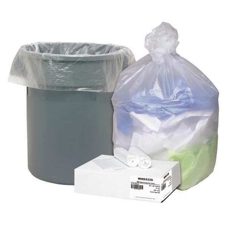 Ultra Plus 33 gal Trash Bags, 33 in x 40 in, Medium-Duty, 11 microns, Natural WHD3339